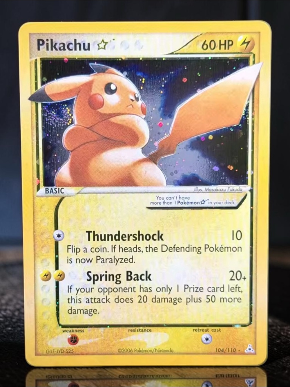Pikachu reverse holo fan art card